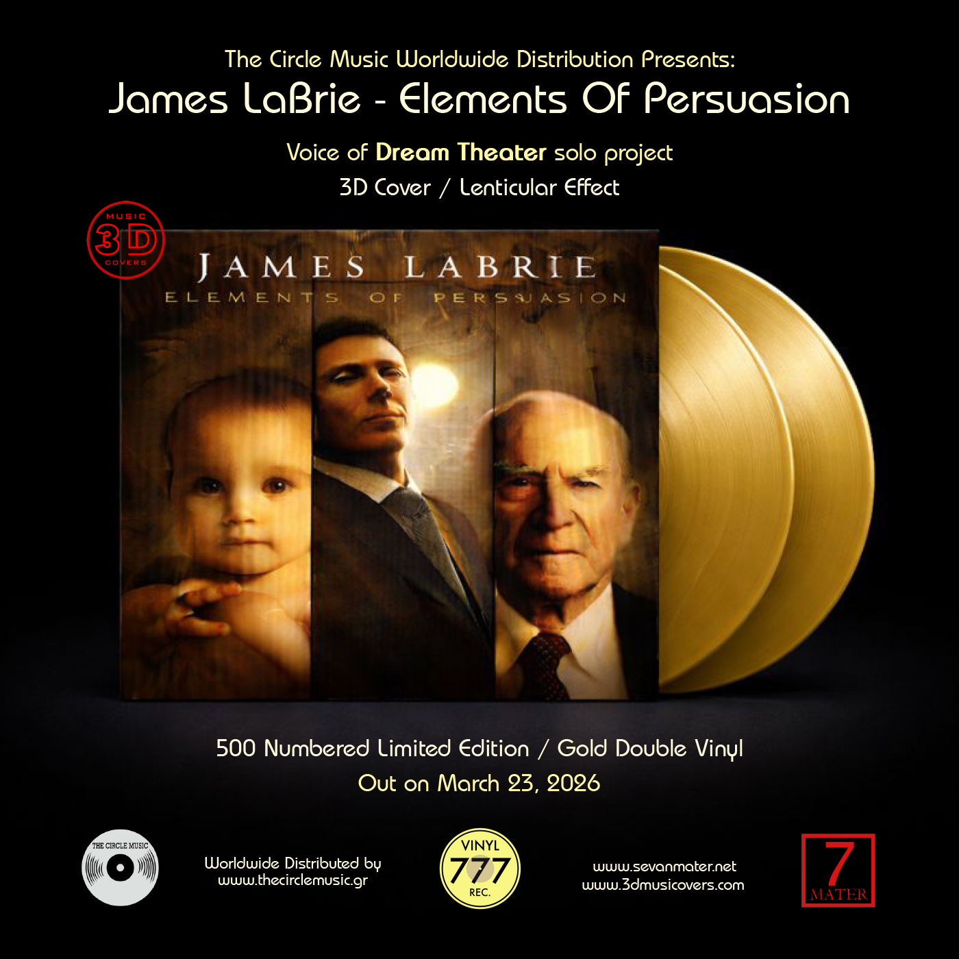 JAMES LABRIE - Elements Of Persuasion - Special 3D Cover Version